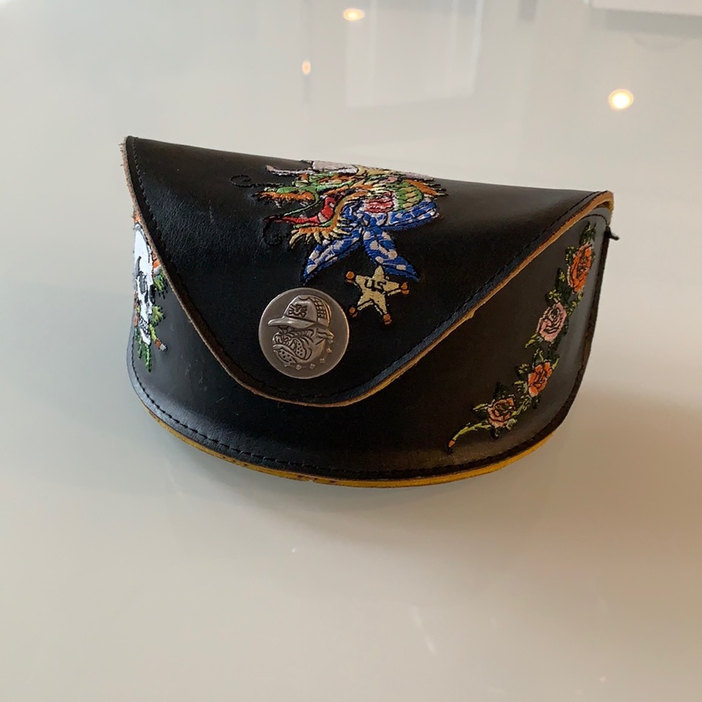 Ed Hardy vintage tattoo eyewear leather case